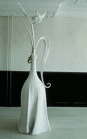 large abstract transmutational figurative sculpture in plaster for bronze